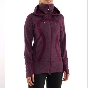 Lululemon Stride Jacket Mini Check Pique Plum